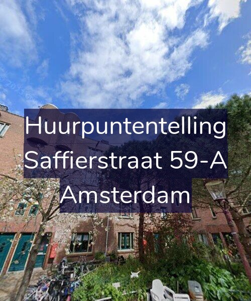 Foto gevel Huurpuntentelling voor Saffierstraat 59-A, Amsterdam