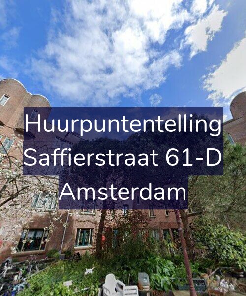 Foto gevel Huurpuntentelling voor Saffierstraat 61-D, Amsterdam