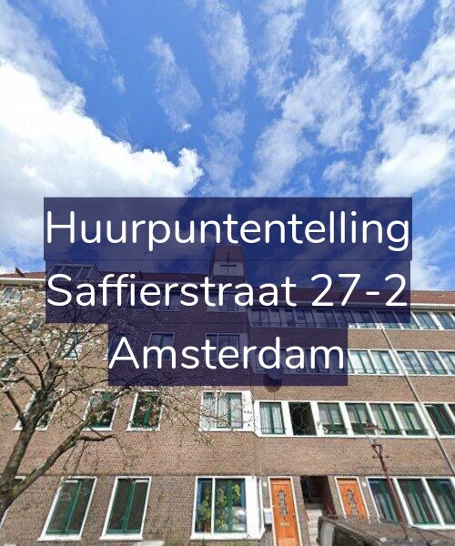 Foto gevel Huurpuntentelling voor Saffierstraat 27-2, Amsterdam