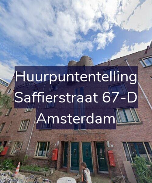 Foto gevel Huurpuntentelling voor Saffierstraat 67-D, Amsterdam
