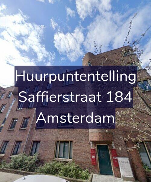 Foto gevel Huurpuntentelling voor Saffierstraat 184, Amsterdam