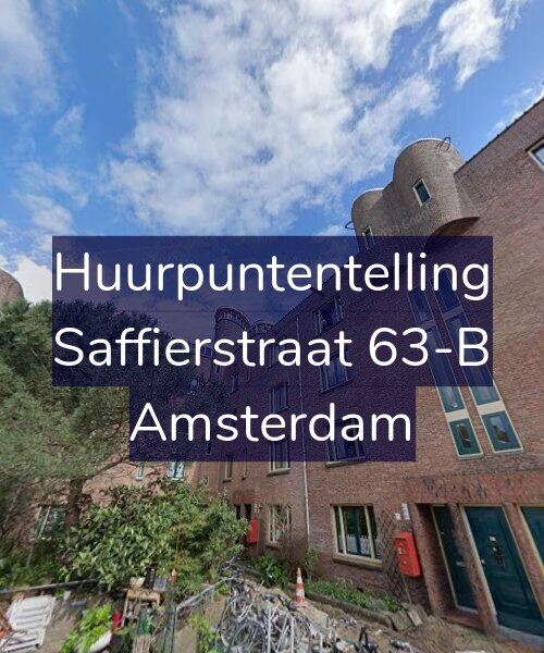 Foto gevel Huurpuntentelling voor Saffierstraat 63-B, Amsterdam