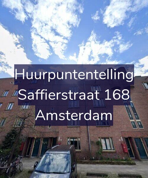 Foto gevel Huurpuntentelling voor Saffierstraat 168, Amsterdam