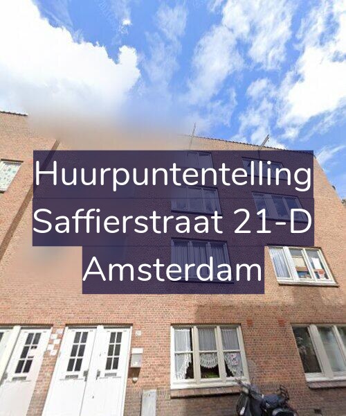 Foto gevel Huurpuntentelling voor Saffierstraat 21-D, Amsterdam