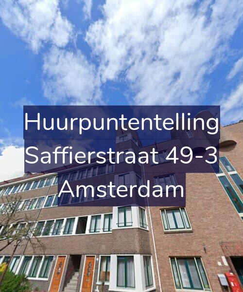 Foto gevel Huurpuntentelling voor Saffierstraat 49-3, Amsterdam