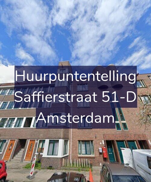 Foto gevel Huurpuntentelling voor Saffierstraat 51-D, Amsterdam