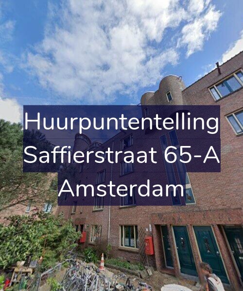 Foto gevel Huurpuntentelling voor Saffierstraat 65-A, Amsterdam