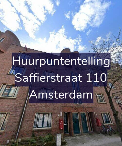 Foto gevel Huurpuntentelling voor Saffierstraat 110, Amsterdam