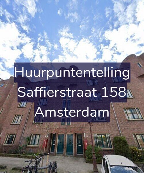 Foto gevel Huurpuntentelling voor Saffierstraat 158, Amsterdam