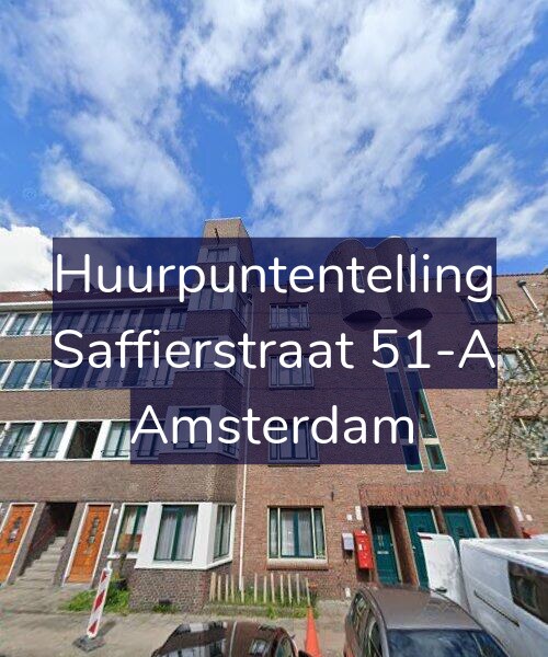 Foto gevel Huurpuntentelling voor Saffierstraat 51-A, Amsterdam