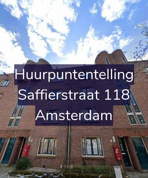Foto gevel Huurpuntentelling voor Saffierstraat 118, Amsterdam