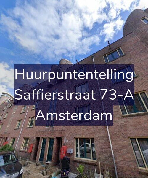 Foto gevel Huurpuntentelling voor Saffierstraat 73-A, Amsterdam