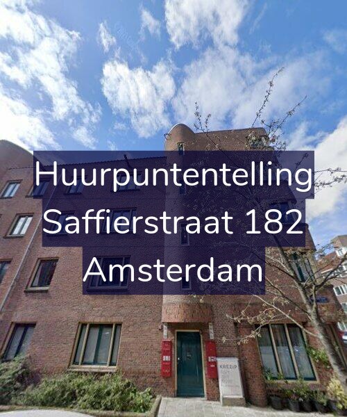 Foto gevel Huurpuntentelling voor Saffierstraat 182, Amsterdam