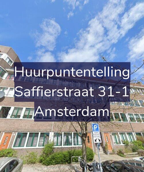Foto gevel Huurpuntentelling voor Saffierstraat 31-1, Amsterdam
