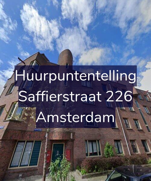 Foto gevel Huurpuntentelling voor Saffierstraat 226, Amsterdam