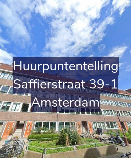Foto gevel Huurpuntentelling voor Saffierstraat 39-1, Amsterdam