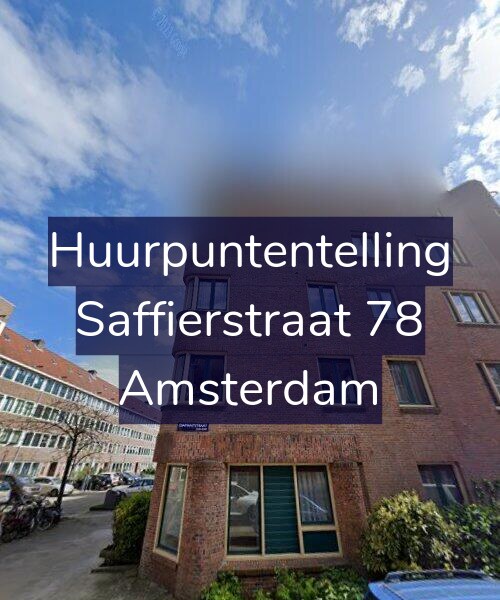 Foto gevel Huurpuntentelling voor Saffierstraat 78, Amsterdam