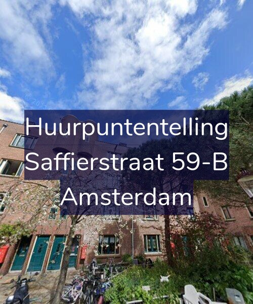 Foto gevel Huurpuntentelling voor Saffierstraat 59-B, Amsterdam