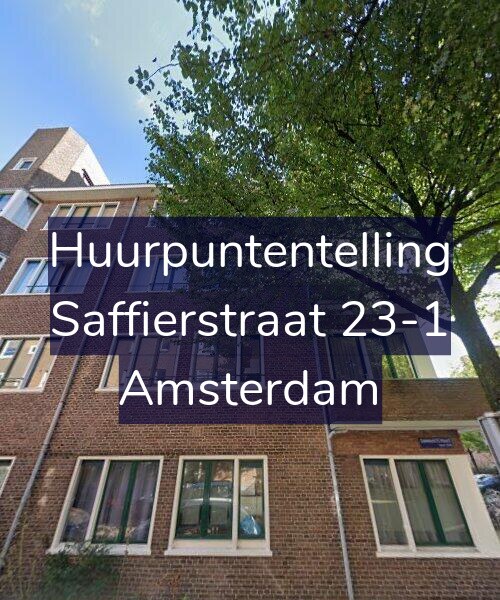 Foto gevel Huurpuntentelling voor Saffierstraat 23-1, Amsterdam