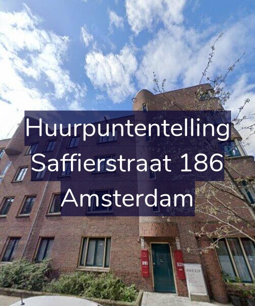 Foto gevel Huurpuntentelling voor Saffierstraat 186, Amsterdam