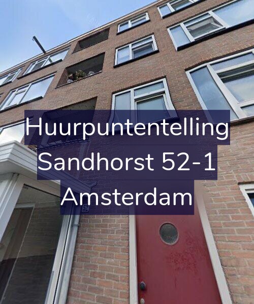 Foto gevel Huurpuntentelling voor Sandhorst 52-1, Amsterdam