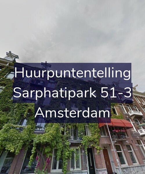 Foto gevel Huurpuntentelling voor Sarphatipark 51-3, Amsterdam