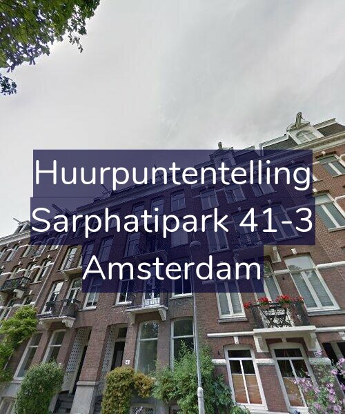 Foto gevel Huurpuntentelling voor Sarphatipark 41-3, Amsterdam