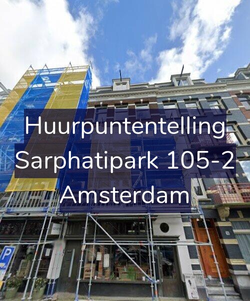 Foto gevel Huurpuntentelling voor Sarphatipark 105-2, Amsterdam