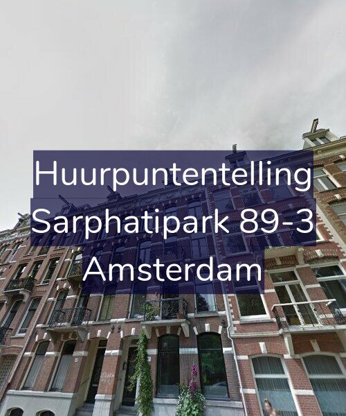 Foto gevel Huurpuntentelling voor Sarphatipark 89-3, Amsterdam