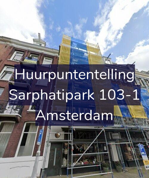 Foto gevel Huurpuntentelling voor Sarphatipark 103-1, Amsterdam
