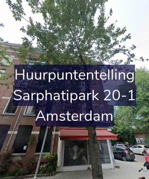 Foto gevel Huurpuntentelling voor Sarphatipark 20-1, Amsterdam