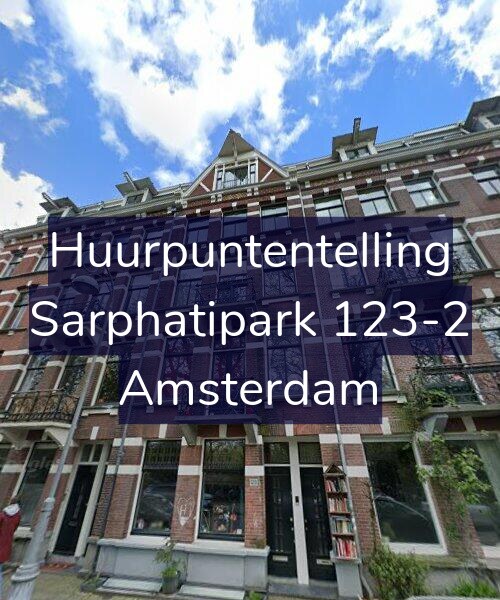 Foto gevel Huurpuntentelling voor Sarphatipark 123-2, Amsterdam