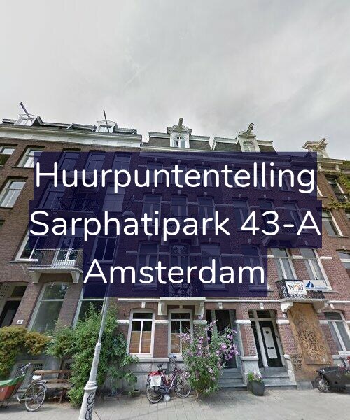 Foto gevel Huurpuntentelling voor Sarphatipark 43-A, Amsterdam