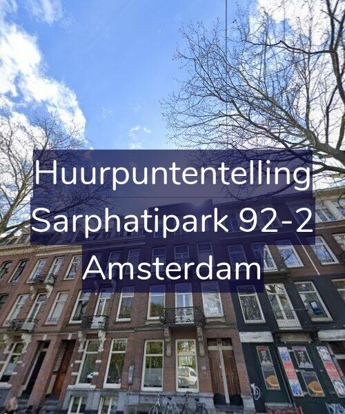 Foto gevel Huurpuntentelling voor Sarphatipark 92-2, Amsterdam