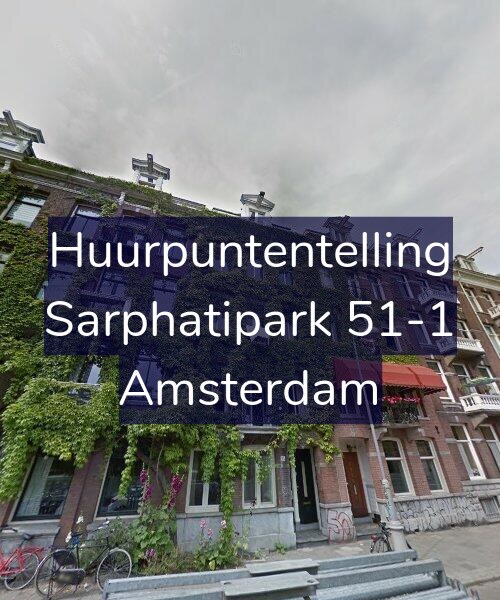 Foto gevel Huurpuntentelling voor Sarphatipark 51-1, Amsterdam