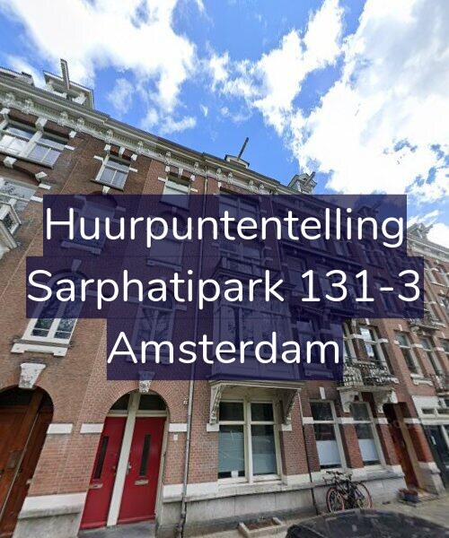 Foto gevel Huurpuntentelling voor Sarphatipark 131-3, Amsterdam