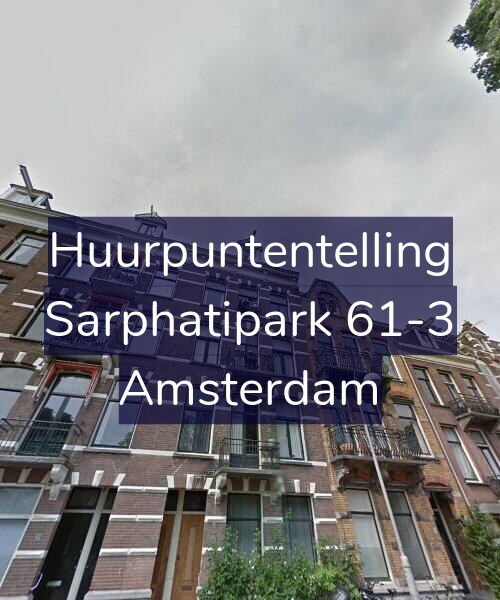 Foto gevel Huurpuntentelling voor Sarphatipark 61-3, Amsterdam