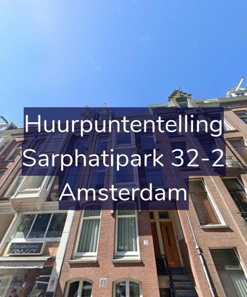 Foto gevel Huurpuntentelling voor Sarphatipark 32-2, Amsterdam
