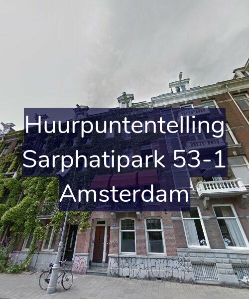 Foto gevel Huurpuntentelling voor Sarphatipark 53-1, Amsterdam