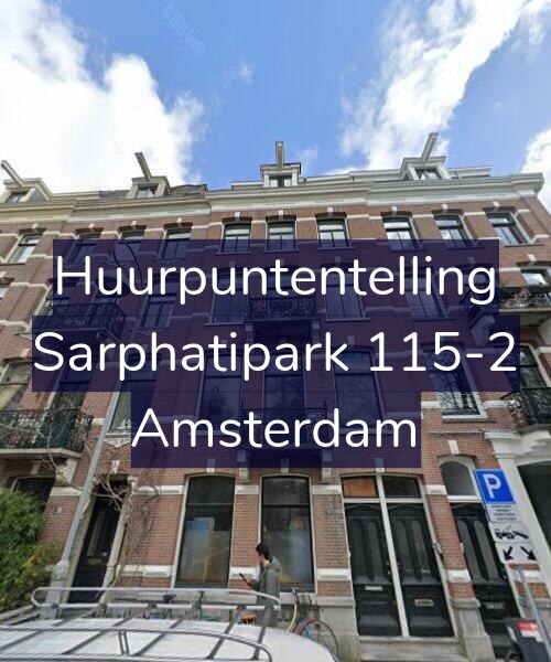 Foto gevel Huurpuntentelling voor Sarphatipark 115-2, Amsterdam