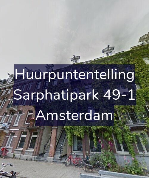 Foto gevel Huurpuntentelling voor Sarphatipark 49-1, Amsterdam