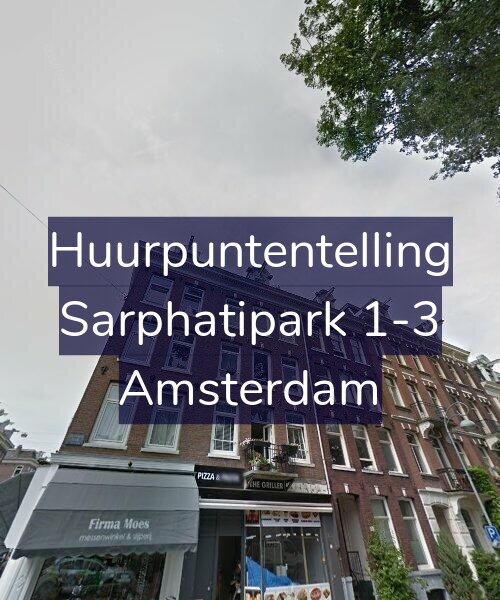 Foto gevel Huurpuntentelling voor Sarphatipark 1-3, Amsterdam