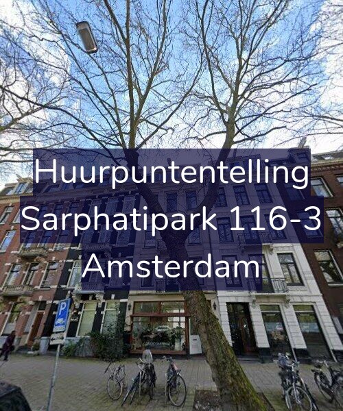Foto gevel Huurpuntentelling voor Sarphatipark 116-3, Amsterdam