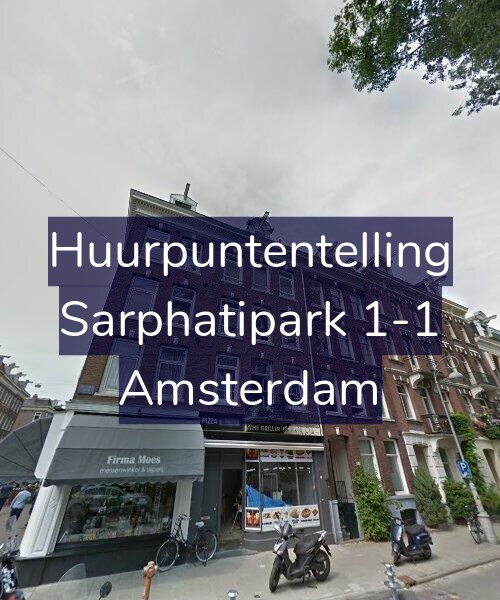 Foto gevel Huurpuntentelling voor Sarphatipark 1-1, Amsterdam