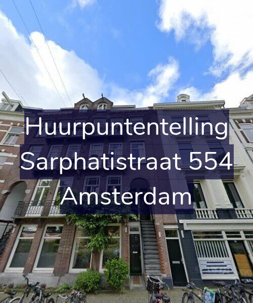 Foto gevel Huurpuntentelling voor Sarphatistraat 554, Amsterdam