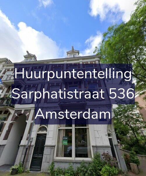 Foto gevel Huurpuntentelling voor Sarphatistraat 536, Amsterdam