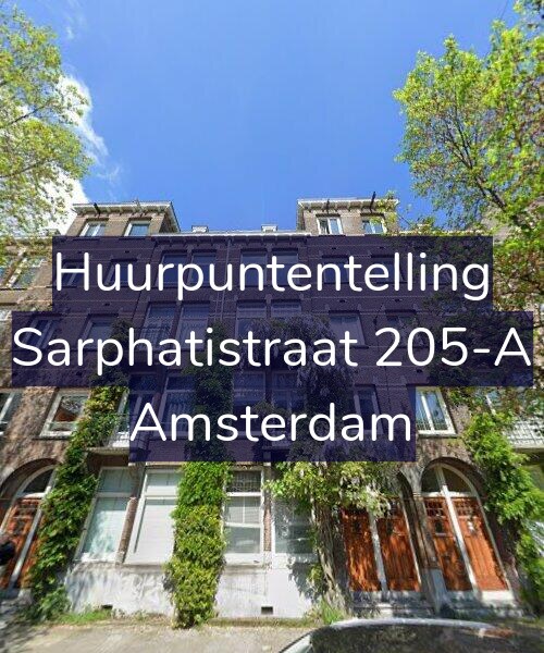 Foto gevel Huurpuntentelling voor Sarphatistraat 205-A, Amsterdam