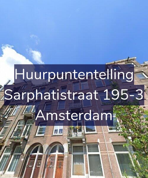 Foto gevel Huurpuntentelling voor Sarphatistraat 195-3, Amsterdam