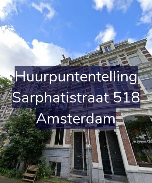 Foto gevel Huurpuntentelling voor Sarphatistraat 518, Amsterdam