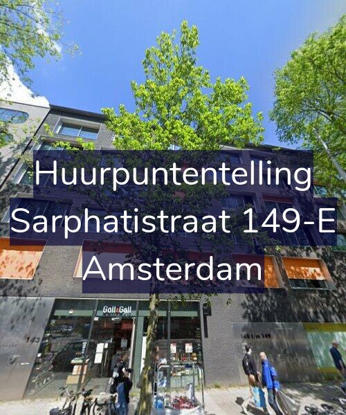 Foto gevel Huurpuntentelling voor Sarphatistraat 149-E, Amsterdam